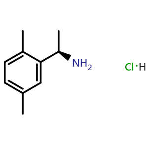 Chemical structure of (R)-1-(2,5-dimethylphenyl)ethan-1-amine hydrochloride , CAS 856646-07-6, AChemBlock AD284408