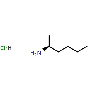 Chemical structure of (S)-2-Aminohexane hydrochloride , CAS 177859-44-8, AChemBlock AD284415