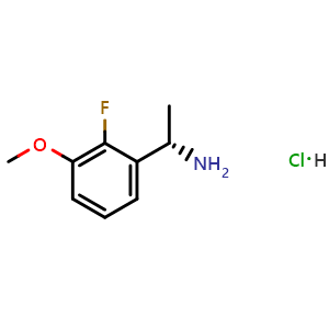 Chemical structure of (S)-1-(2-Fluoro-3-methoxyphenyl)ethanamine hydrochloride , CAS 1213603-10-1, AChemBlock AD284433