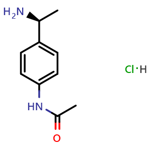 Chemical structure of (S)-N-(4-(1-aminoethyl)phenyl)acetamide hydrochloride , CAS 1414960-59-0, AChemBlock AD284447