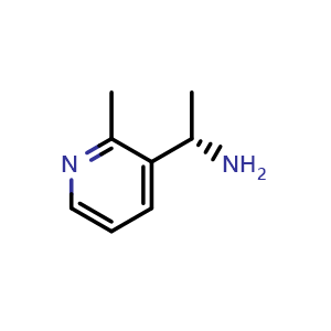 Chemical structure of (S)-1-(2-methylpyridin-3-yl)ethan-1-amine , CAS 1213455-10-7, AChemBlock AD284462
