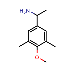 Chemical structure of 1-(4-Methoxy-3,5-dimethylphenyl)ethan-1-amine , CAS 116367-00-1, AChemBlock AD284464