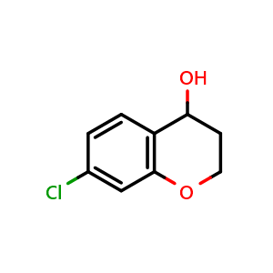 Chemical structure of 7-Chlorochroman-4-ol , CAS 18385-81-4, AChemBlock AD284466