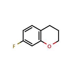 Chemical structure of 7-Fluorochromane , CAS 179071-54-6, AChemBlock AD284469