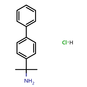 Chemical structure of 2-([1,1'-biphenyl]-4-yl)propan-2-amine hydrochloride , CAS 140621-41-6, AChemBlock AD284477