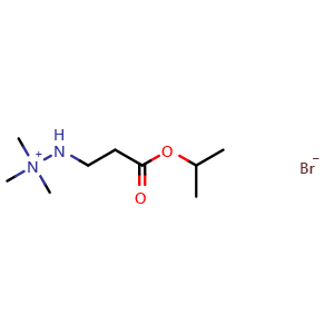 Chemical structure of 1,1,1-trimethyl-2-[3-oxo-3-(propan-2-yloxy)propyl]hydrazinium bromide , CAS 1093122-25-8, AChemBlock AD284485