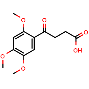 Chemical structure of 4-Oxo-4-(2,4,5-trimethoxyphenyl)butanoic acid , CAS 31914-19-9, AChemBlock AD284493