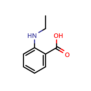 Chemical structure of 2-(Ethylamino)benzoic acid , CAS 89-50-9, AChemBlock AD284496