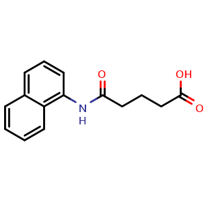 Chemical structure of 5-(1-Naphthylamino)-5-oxopentanoic acid , CAS 296275-32-6, AChemBlock AD284498