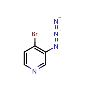 Chemical structure of 3-Azido-4-bromopyridine , CAS 1048960-66-2, AChemBlock AD284522