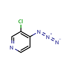 Chemical structure of 4-azido-3-chloropyridine , CAS 1525716-82-8, AChemBlock AD284529