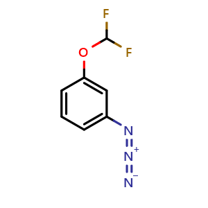 Chemical structure of 1-Azido-3-(difluoromethoxy)benzene , CAS 3081979-76-9, AChemBlock AD284535