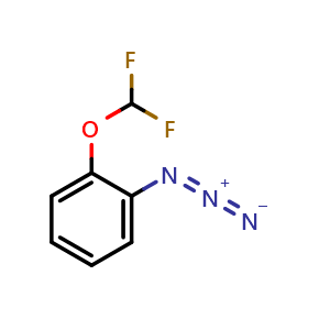 Chemical structure of 1-Azido-2-(difluoromethoxy)benzene , CAS 3081979-80-5, AChemBlock AD284537