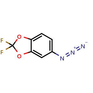 Chemical structure of 5-Azido-2,2-difluoro-2H-1,3-benzodioxole , CAS 2360955-76-4, AChemBlock AD284538