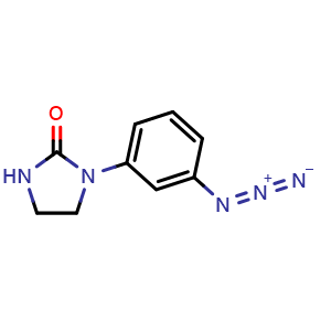 Chemical structure of 1-(3-azidophenyl)imidazolidin-2-one , CAS 2974358-04-6, AChemBlock AD284540