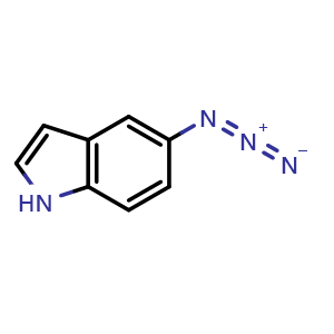 Chemical structure of 5-azido-1H-indole , CAS 81524-74-5, AChemBlock AD284542