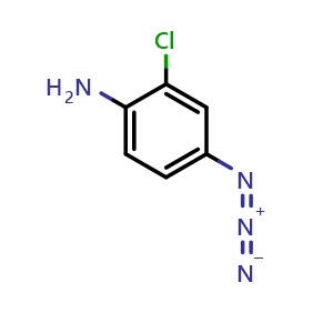 Chemical structure of 4-Azido-2-chloroaniline , CAS 33315-36-5, AChemBlock AD284543