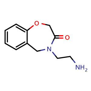 Chemical structure of 4-(2-Aminoethyl)-4,5-dihydrobenzo[f][1,4]oxazepin-3(2H)-one , CAS 2092548-09-7, AChemBlock AD284552