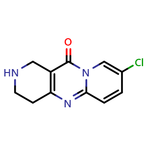 Chemical structure of 8-Chloro-1,2,3,4-tetrahydro-11H-dipyrido[1,2-a:4',3'-d]pyrimidin-11-one , CAS 111303-49-2, AChemBlock AD284553