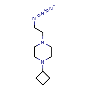 Chemical structure of 1-(2-Azidoethyl)-4-cyclobutylpiperazine , CAS 1870148-86-9, AChemBlock AD284557