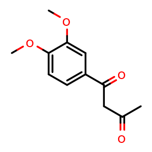 Chemical structure of 1-(3,4-dimethoxyphenyl)butane-1,3-dione , CAS 13298-49-2, AChemBlock AD284573