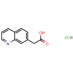 Chemical structure of 2-(quinolin-7-yl)acetic acid hydrochloride , CAS 3085375-93-2, AChemBlock AD284602