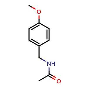 Chemical structure of N-[(4-methoxyphenyl)methyl]acetamide , CAS 35103-34-5, AChemBlock AD284629