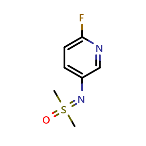 Chemical structure of [(6-fluoropyridin-3-yl)imino]dimethyl-lambda6-sulfanone , CAS 2059955-57-4, AChemBlock AD284667