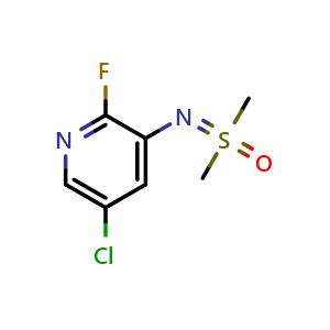 Chemical structure of [(5-chloro-2-fluoropyridin-3-yl)imino]dimethyl-lambda6-sulfanone , CAS 3081979-59-8, AChemBlock AD284671