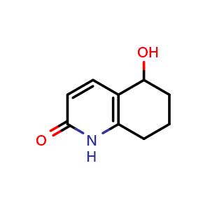 Chemical structure of 5-Hydroxy-5,6,7,8-tetrahydroquinolin-2(1H)-one , CAS 923679-78-1, AChemBlock AD284704