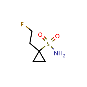 Chemical structure of 1-(2-fluoroethyl)cyclopropane-1-sulfonamide , CAS 2020238-61-1, AChemBlock AD284741