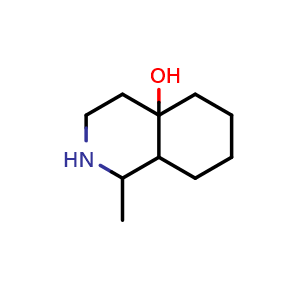 Chemical structure of 1-Methyloctahydroisoquinolin-4a(2H)-ol , CAS 81562-79-0, AChemBlock AD284743