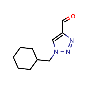 Chemical structure of 1-(cyclohexylmethyl)-1H-1,2,3-triazole-4-carbaldehyde , CAS 1864126-92-0, AChemBlock AD284747