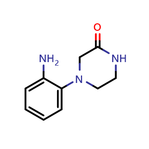 Chemical structure of 4-(2-aminophenyl)piperazin-2-one , CAS 926199-99-7, AChemBlock AD284752