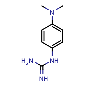 Chemical structure of N-[4-(dimethylamino)phenyl]guanidine , CAS 67453-82-1, AChemBlock AD284753