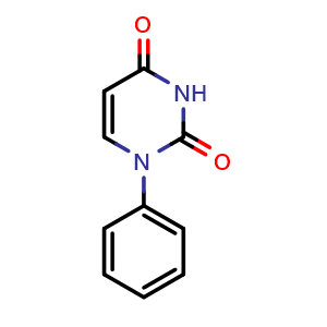Chemical structure of 1-phenylpyrimidine-2,4(1H,3H)-dione , CAS 21321-07-3, AChemBlock AD284777