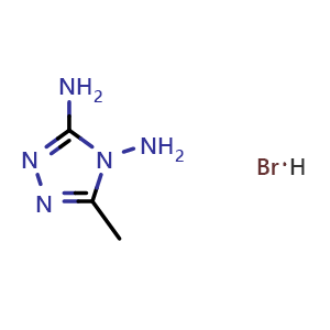 Chemical structure of 5-Methyl-[1,2,4]triazole-3,4-diamine hydrobromide , CAS 54557-76-5, AChemBlock AD284803