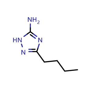 Chemical structure of 3-BUtyl-1h-1,2,4-triazol-5-amine , CAS 103205-70-5, AChemBlock AD284808