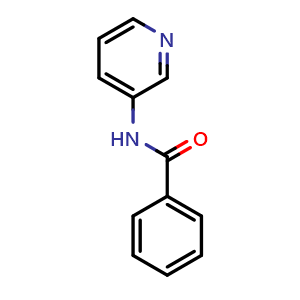 Chemical structure of N-(pyridin-3-yl)benzamide , CAS 5221-40-9, AChemBlock AD284817