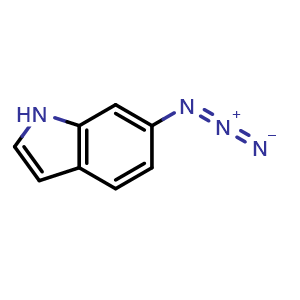 Chemical structure of 6-azido-1H-indole , CAS 81524-75-6, AChemBlock AD284820