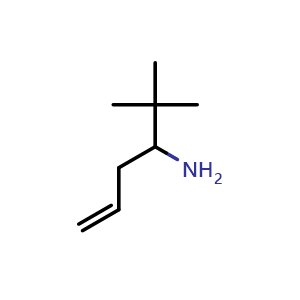 Chemical structure of 2,2-dimethylhex-5-en-3-amine , CAS 239126-99-9, AChemBlock AD284824