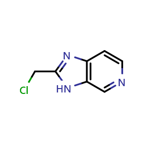 Chemical structure of 2-(Chloromethyl)-3H-imidazo[4,5-c]pyridine , CAS 33232-71-2, AChemBlock AD284828