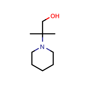 Chemical structure of 2-methyl-2-(piperidin-1-yl)propan-1-ol , CAS 102450-12-4, AChemBlock AD284831