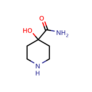 Chemical structure of 4-hydroxypiperidine-4-carboxamide , CAS 693285-66-4, AChemBlock AD284833