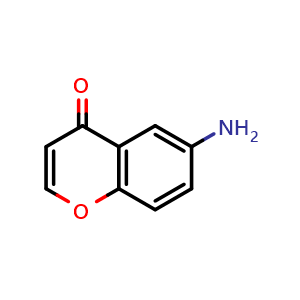 Chemical structure of 6-Amino-4H-chromen-4-one , CAS 98589-40-3, AChemBlock AD284851