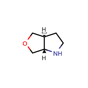 Chemical structure of (3aS,6aS)-hexahydro-1H-furo[3,4-b]pyrrole , CAS 1369147-22-7, AChemBlock AD284854