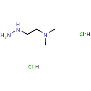 Chemical structure of [2-(dimethylamino)ethyl]hydrazine dihydrochloride , CAS 57659-80-0, AChemBlock AD284855