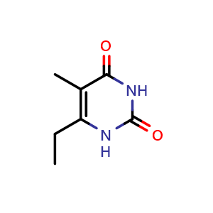 Chemical structure of 6-Ethyl-5-methyl-1,2,3,4-tetrahydropyrimidine-2,4-dione , CAS 32796-82-0, AChemBlock AD284858
