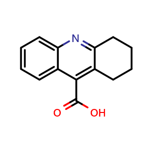Chemical structure of 1,2,3,4-tetrahydroacridine-9-carboxylic acid , CAS 38186-54-8, AChemBlock AD284861