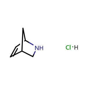 Chemical structure of 2-Azabicyclo[2.2.1]hept-5-ene hydrochloride , CAS 63882-16-6, AChemBlock AD284873